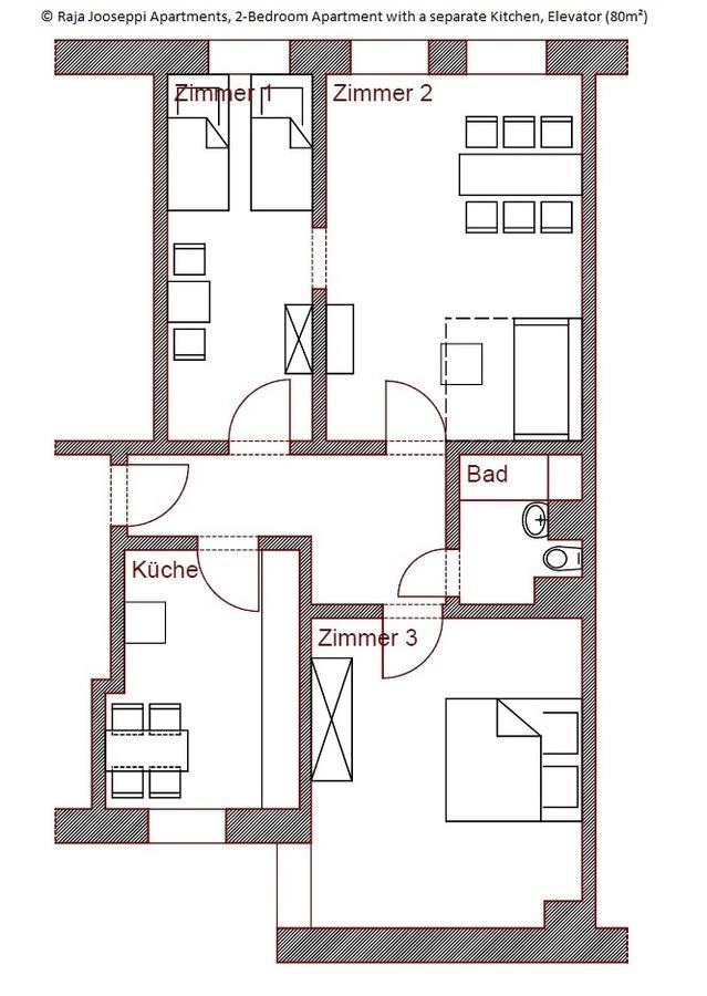 Raja Jooseppi Apartments ベルリン 部屋 写真